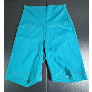 YOGALICIOUS‎ Lux Everyday 7 Inch Biker Shorts Teal Blue Women's Size Small